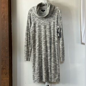 The Limited Heather Grey Cowl Neck Sweater Dress Knee-Length